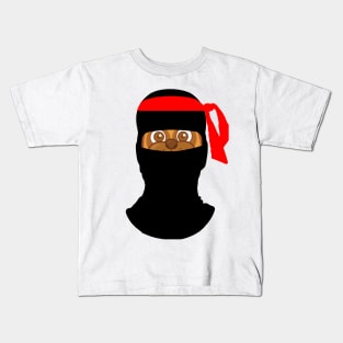 Ninja pug cartoon print! Kids T-Shirt